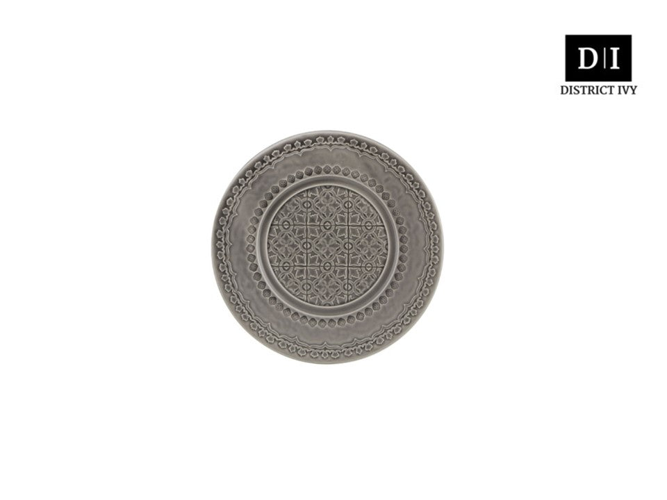 Bordallo Pinheiro Rua Nova Dessert Plate 22cm Anthracite