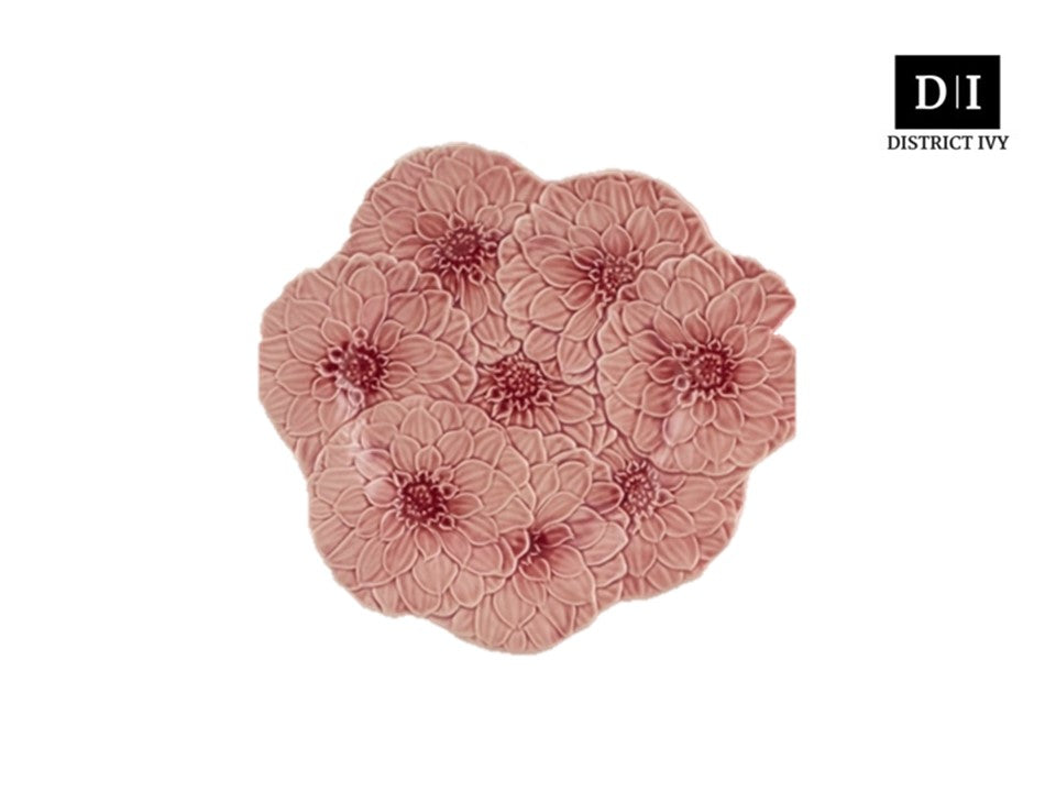 (READY STOCK) Bordallo Pinheiro Maria Flor Dinner Plate Rose 28cm